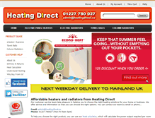 Tablet Screenshot of heatingdirect.co